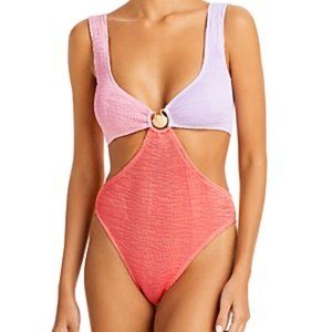 NWT! Cleonie Swim Australia Bloss Lilac Hamptons Textured One Piece Swimsuit NEW